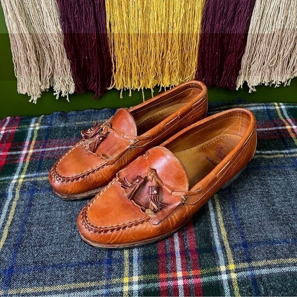 Allan Edmonds Brown Nashua Tassel Loafers 10.5 - Picture 1 of 7